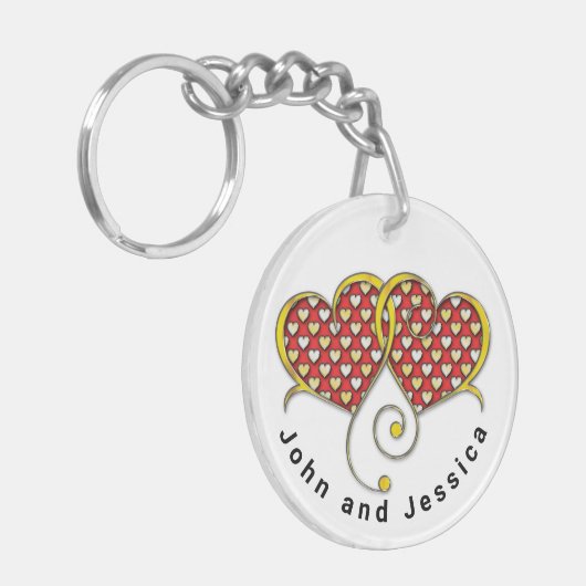 I Liebe Sie merken das Kartendesign Schlüsselanhänger (Vorderseite links)