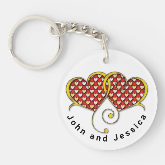 I Liebe Sie merken das Kartendesign Schlüsselanhänger (Vorderseite)