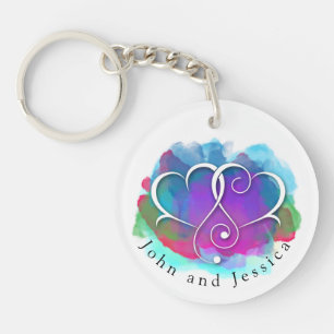 I Liebe Sie merken das Kartendesign Schlüsselanhänger