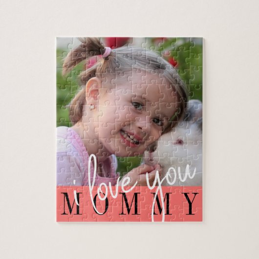 I Liebe Sie Mommy Custom Foto Puzzle (Vertikal)
