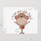 I Liebe Sie MONKEY Postkarte (Vorne/Hinten)
