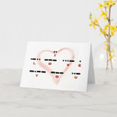 I LIEBE SIE - Morse Code & Letters Card Karte (Gelbe Blume)