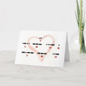 I LIEBE SIE - Morse Code & Letters Card Karte (Vorderseite)
