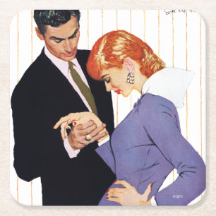 I Liebe Sie, Mutter Girl Rechteckiger Pappuntersetzer