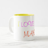 I, LIEBE, SIE, MUTTER ZWEIFARBIGE TASSE (Vorderseite Links)