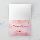 I LIEBE SIE niedlich rosa Kuss Hegdehogs valentine Karte (Innenseite)