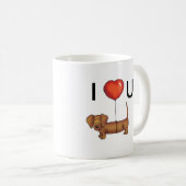I LIEBE SIE - niedliche Dackel TASSE (VorderseiteRechts)