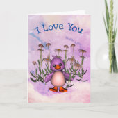 I Liebe Sie Niedlichen Vogelkäse Personalisiert Karte (Vorderseite)