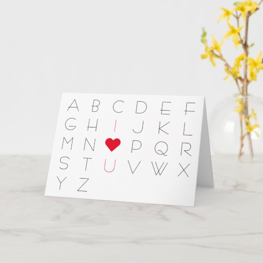 I Liebe Sie niedliches ABCD Herz für Karte (Gelbe Blume)