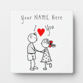 I Liebe Sie - Niedliches Paar - Benutzerdefinierte Fotoplatte (Vorderseite)