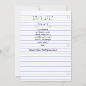 i Liebe Sie Notebook-Papierskizzen Einladung (Rückseite)