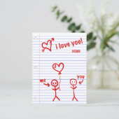 i Liebe Sie Notebook-Papierskizzen Postkarte (Stehend Vorderseite)