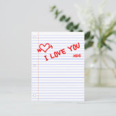 i Liebe Sie: Notebook Postkarte (Stehend Vorderseite)