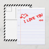 i Liebe Sie: Notebook Postkarte (Vorne/Hinten)
