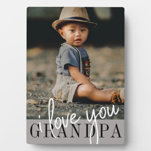 I Liebe Sie Opa Custom Foto Fotoplatte (Vorderseite)