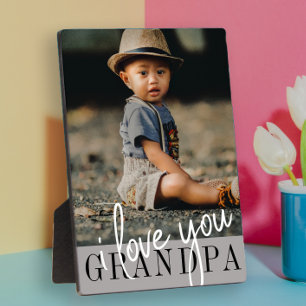 I Liebe Sie Opa Custom Foto Fotoplatte