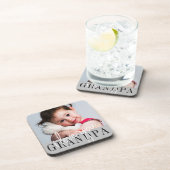 I Liebe Sie Opa Custom Foto Getränkeuntersetzer (Rechte Seite)