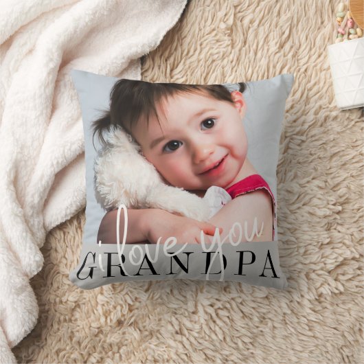 I Liebe Sie Opa Custom Foto Kissen (Decke)