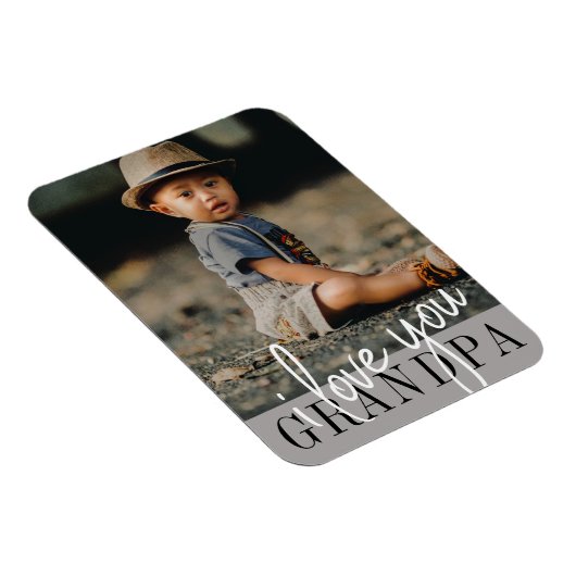 I Liebe Sie Opa Custom Foto Magnet (Rechte Seite)