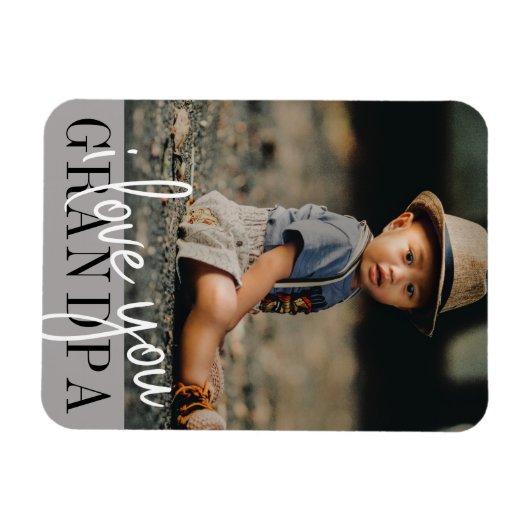 I Liebe Sie Opa Custom Foto Magnet (Horizontal)