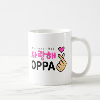 I Liebe Sie Oppa Herz-Zeichen Kaffeetasse