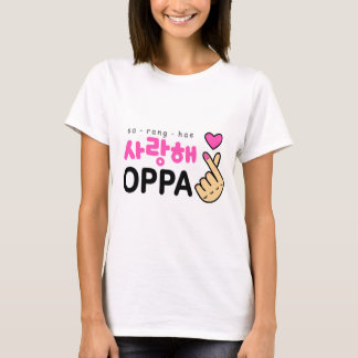 I Liebe Sie Oppa Herz-Zeichen T-Shirt