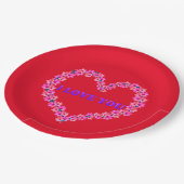 I Liebe Sie Papier Teller 9" (Schrägansicht)