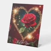 I Liebe Sie-Pedestal-Zeichen Sockelschild (Vorderseite)