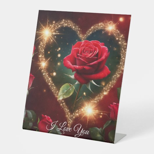 I Liebe Sie-Pedestal-Zeichen Sockelschild (Vorderseite)