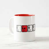 I Liebe Sie - Periodische Tabelle Zweifarbige Tasse (Vorderseite Links)
