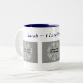 I Liebe Sie Personalisiert Foto Bild Zweifarbige Tasse (Vorderseite Links)