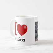 I Liebe Sie Personalisiert Valentinstag Foto Kaffeetasse (Vorderseite Links)