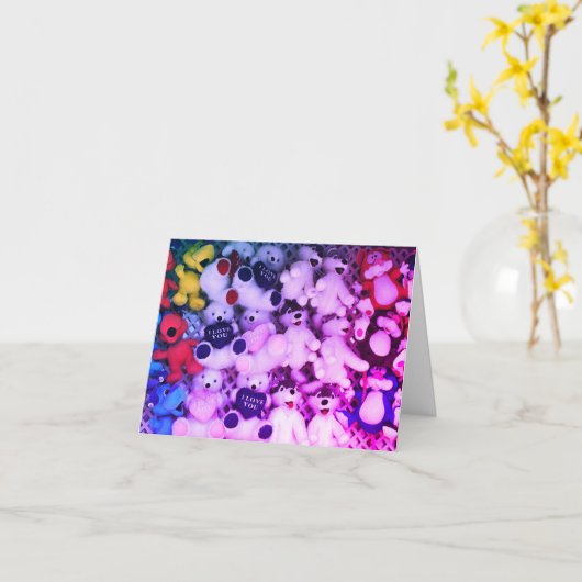 I Liebe Sie Plush Bear Blank Note Card Karte (Gelbe Blume)