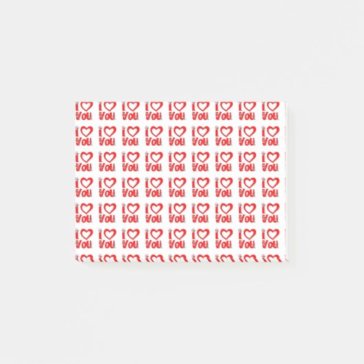 I Liebe Sie posten es Hinweis Post-it Klebezettel (Vorderseite)