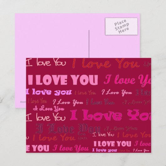I Liebe Sie Postkarte (Vorne/Hinten)