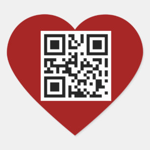 I Liebe Sie QR Code Herz-Aufkleber