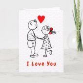 I Liebe Sie - Romantik Karte (Vorderseite)