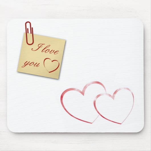 I Liebe Sie - Romantische Anmerkung Mousepad (Vorne)