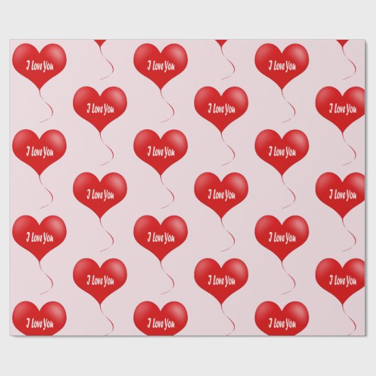 I Liebe Sie - Romantisches Packpapier (Flach)