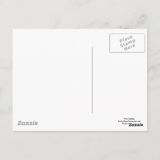 I Liebe Sie rosa Azalea Blume Foto Postkarte (Rückseite)