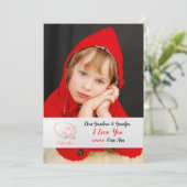 I Liebe Sie Rose Fotokarte (Stehend Vorderseite)