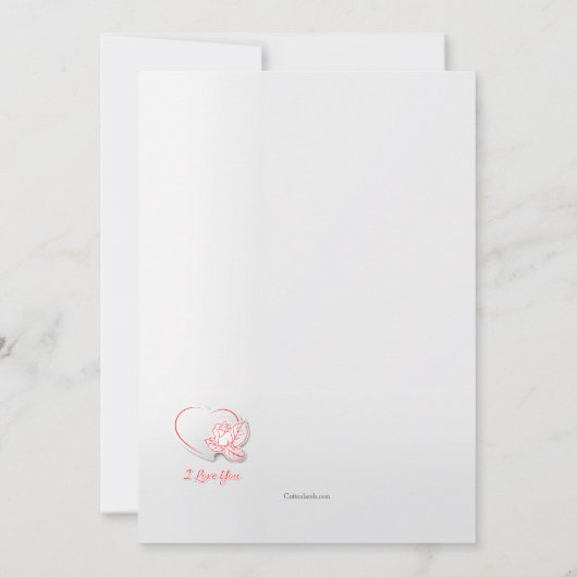 I Liebe Sie Rose Fotokarte (Rückseite)