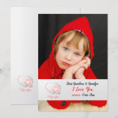 I Liebe Sie Rose Fotokarte (Vorne/Hinten)