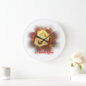 I Liebe Sie Rose Große Wanduhr (Zuhause)