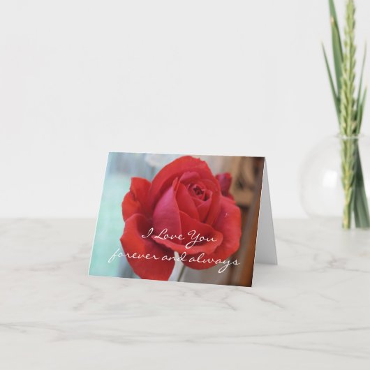I Liebe Sie Rose Karte (Vorderseite)