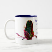 I Liebe Sie Rosenknospe Blume Personalisiert Zweifarbige Tasse (Links)