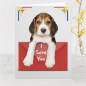 I Liebe Sie, rot gedruckt Karte (Gelbe Blume)