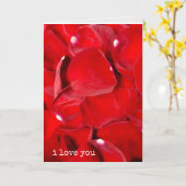 i Liebe Sie rote Rose Blätter Karte (Gelbe Blume)