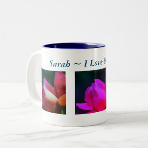 I Liebe Sie Rote Rose Personalisiert Zweifarbige Tasse