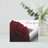 I Liebe Sie (Rote Rose) Postkarte (Stehend Vorderseite)